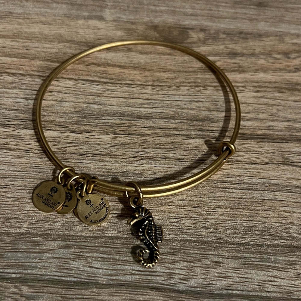 Alex and Ani Seahorse Gold Bracelet, Great condition